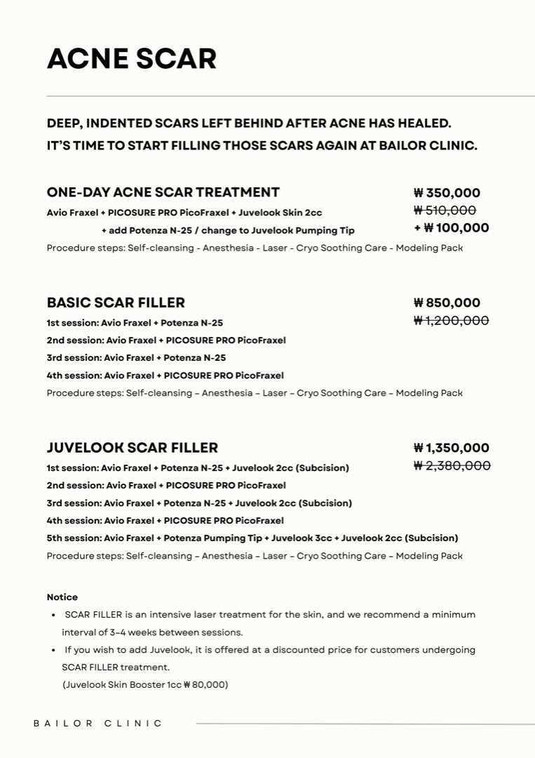 Bailor Clinic price list 8 - treatment costs and packages