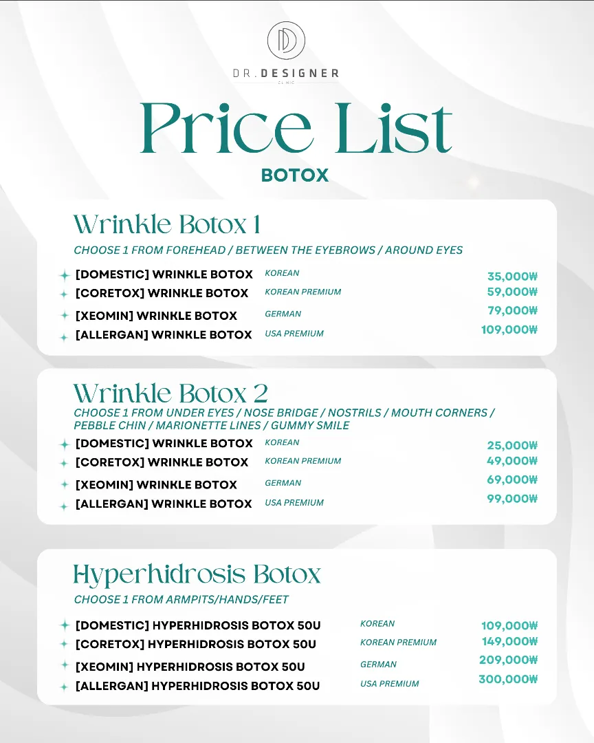 Dr.designer price list 2 - treatment costs and packages