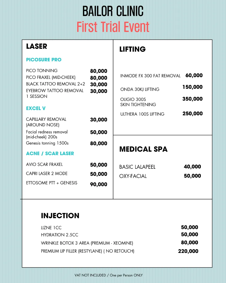 Bailor Clinic monthly offer 3 of 17