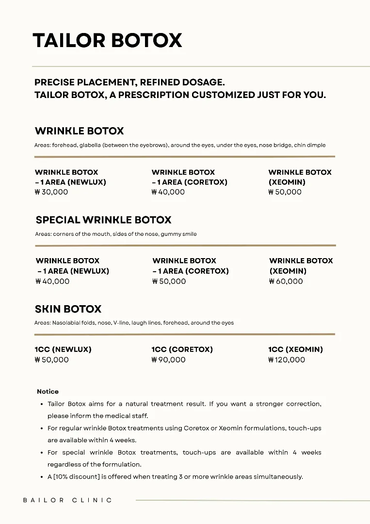 Bailor Clinic price list 20 - treatment costs and packages