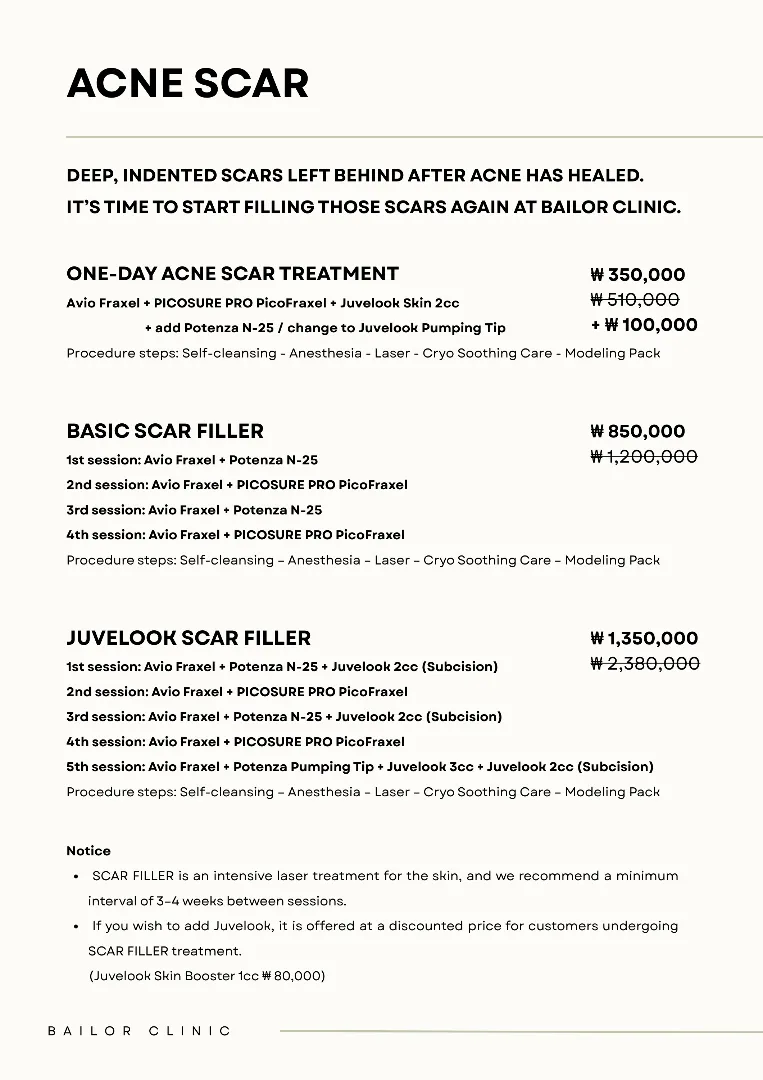 Bailor Clinic price list 15 - treatment costs and packages
