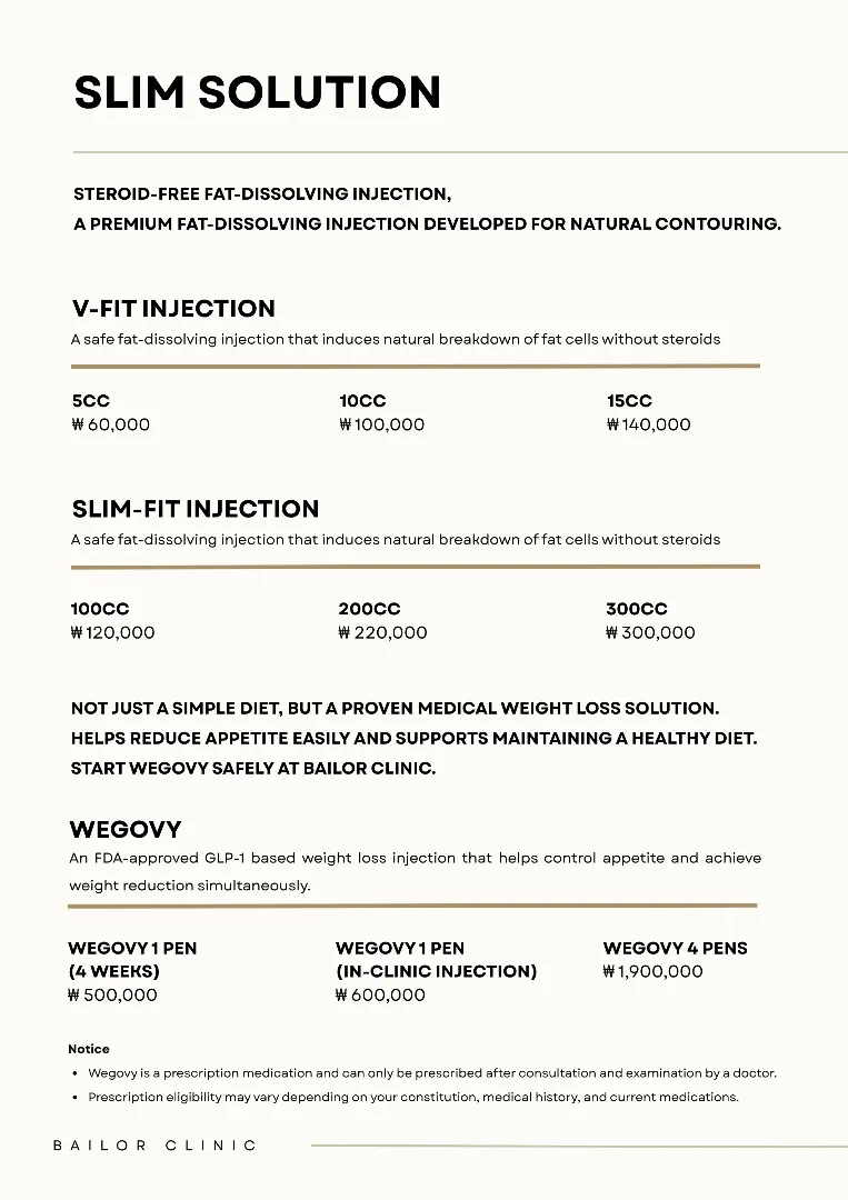 Bailor Clinic price list 30 - treatment costs and packages