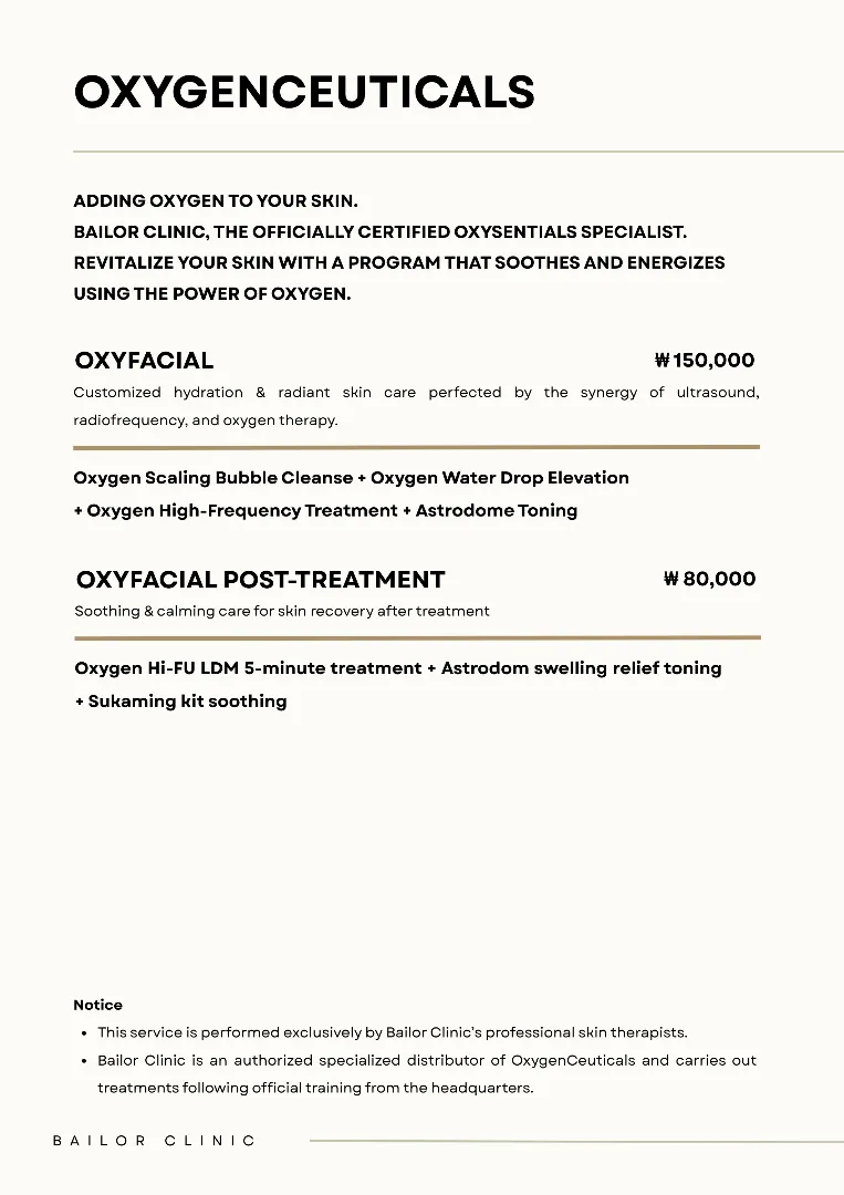 Bailor Clinic price list 31 - treatment costs and packages